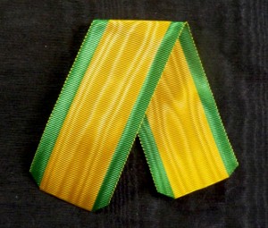 #ORFR020 – France, Ribbon for Military Medal (Medaille Militaire) #ORFR020 - France, Ribbon for Military Medal (Medaille Militaire)